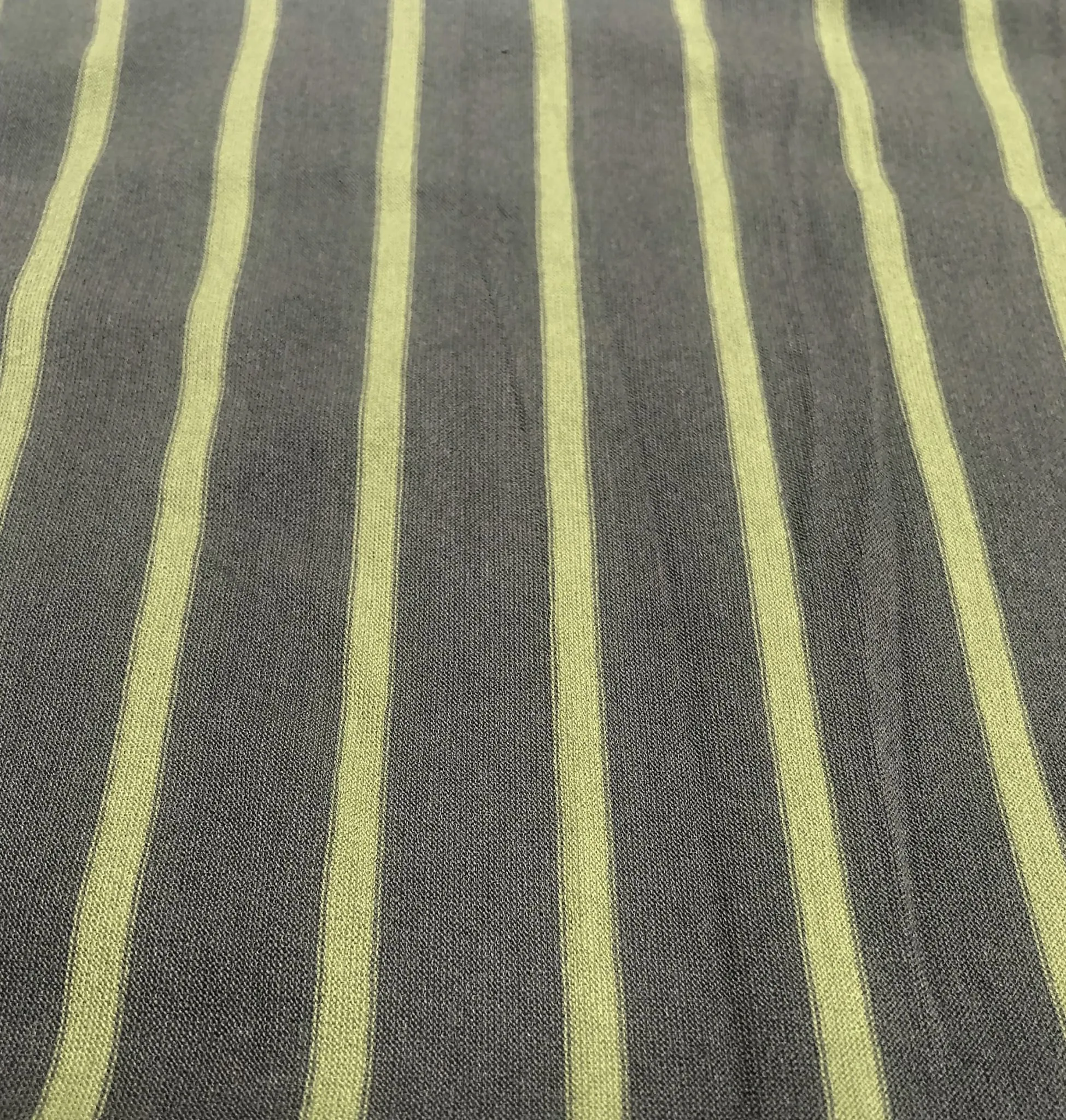 66" Green Striped Bamboo Spandex Lycra Stretch Yarn Dyed Knit Fabric By the Yard