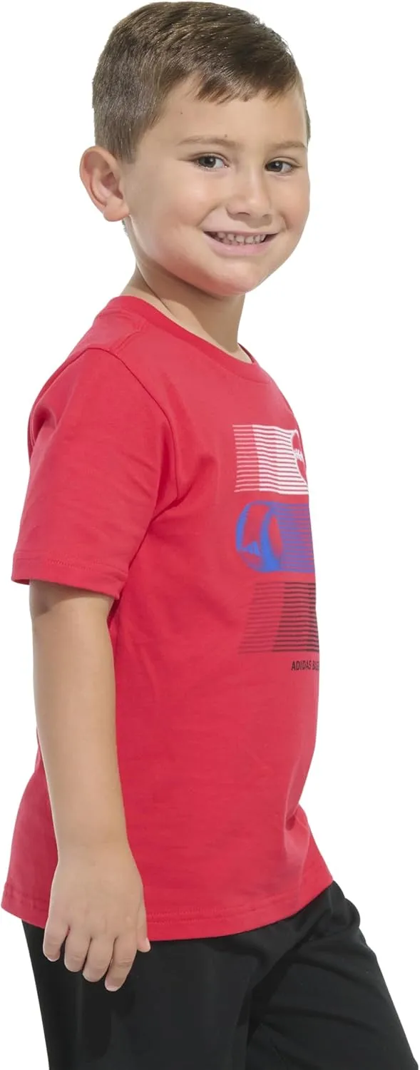 adidas Boys' Short Sleeve Graphic Tee Shirt