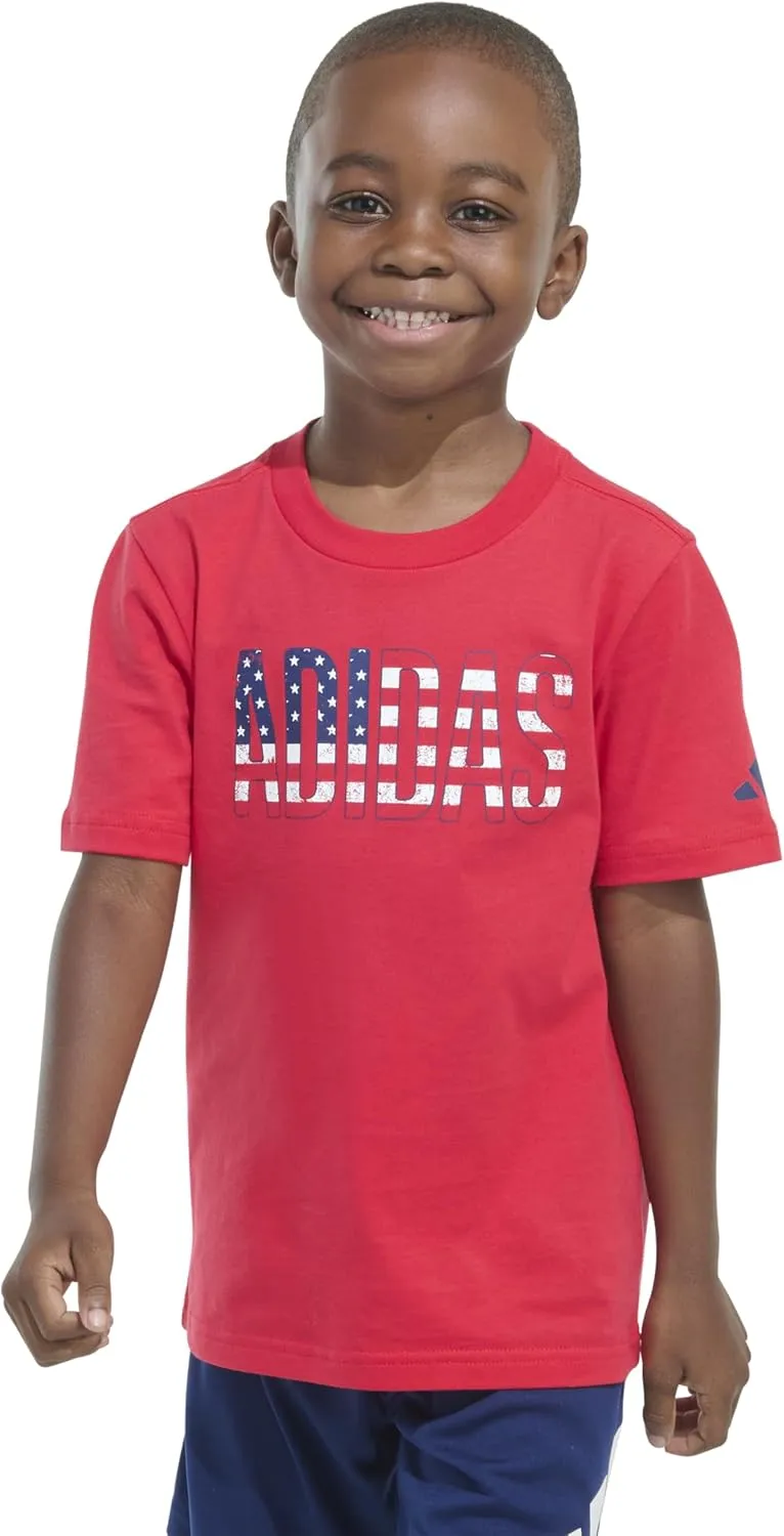 adidas Boys' Short Sleeve Graphic Tee Shirt
