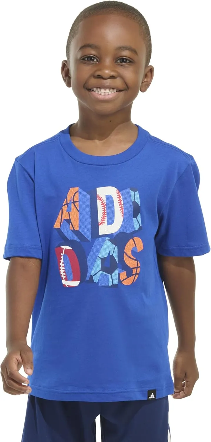 adidas Boys' Short Sleeve Graphic Tee Shirt