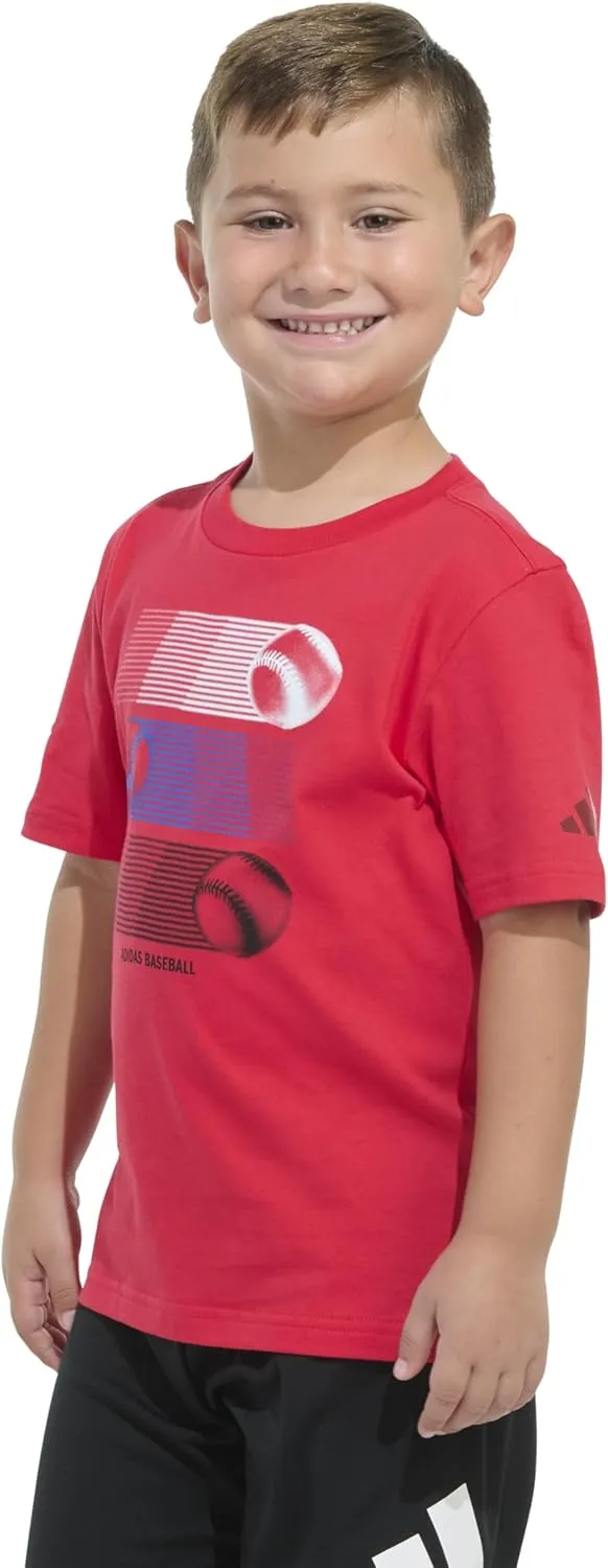 adidas Boys' Short Sleeve Graphic Tee Shirt