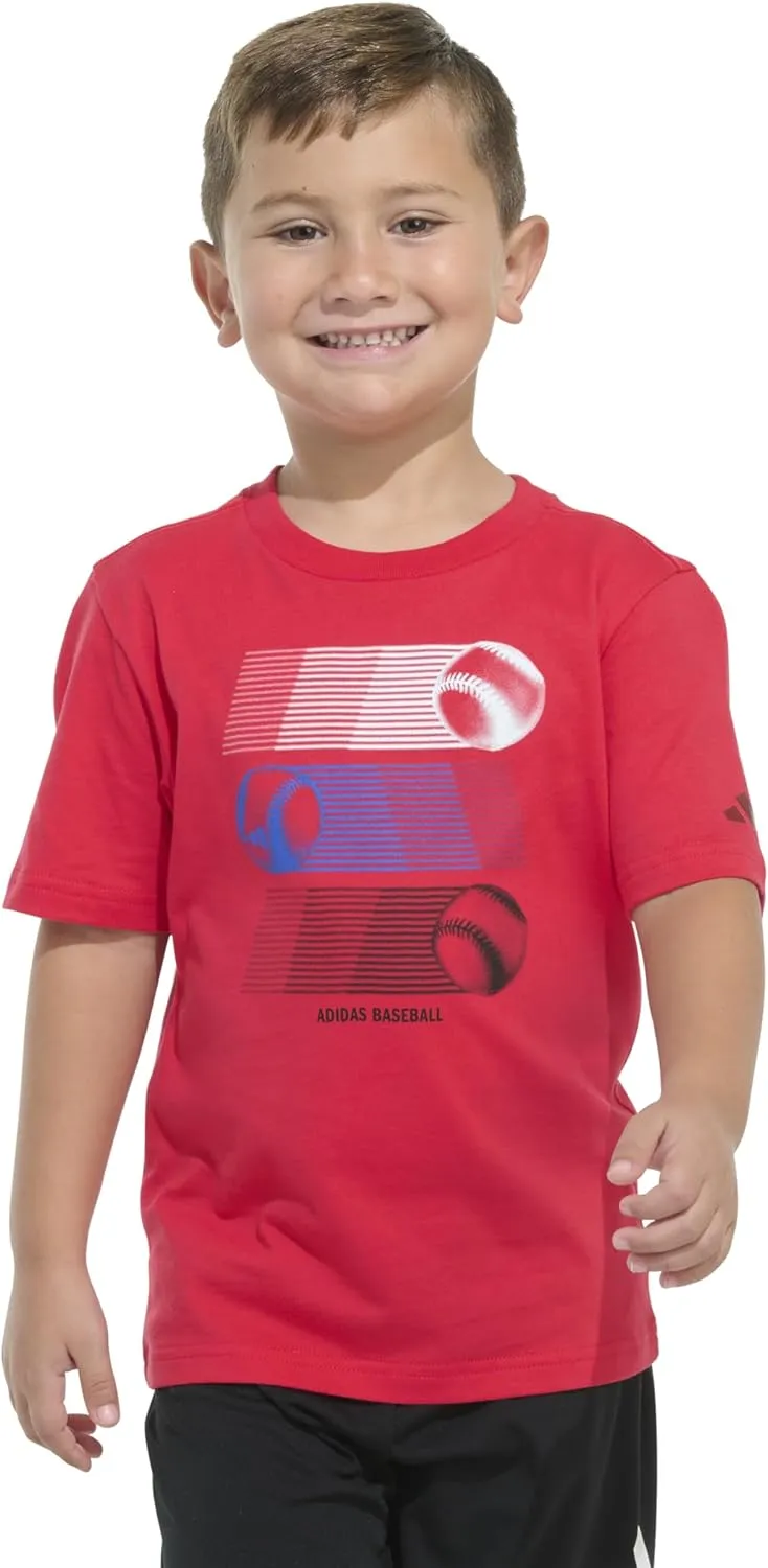 adidas Boys' Short Sleeve Graphic Tee Shirt