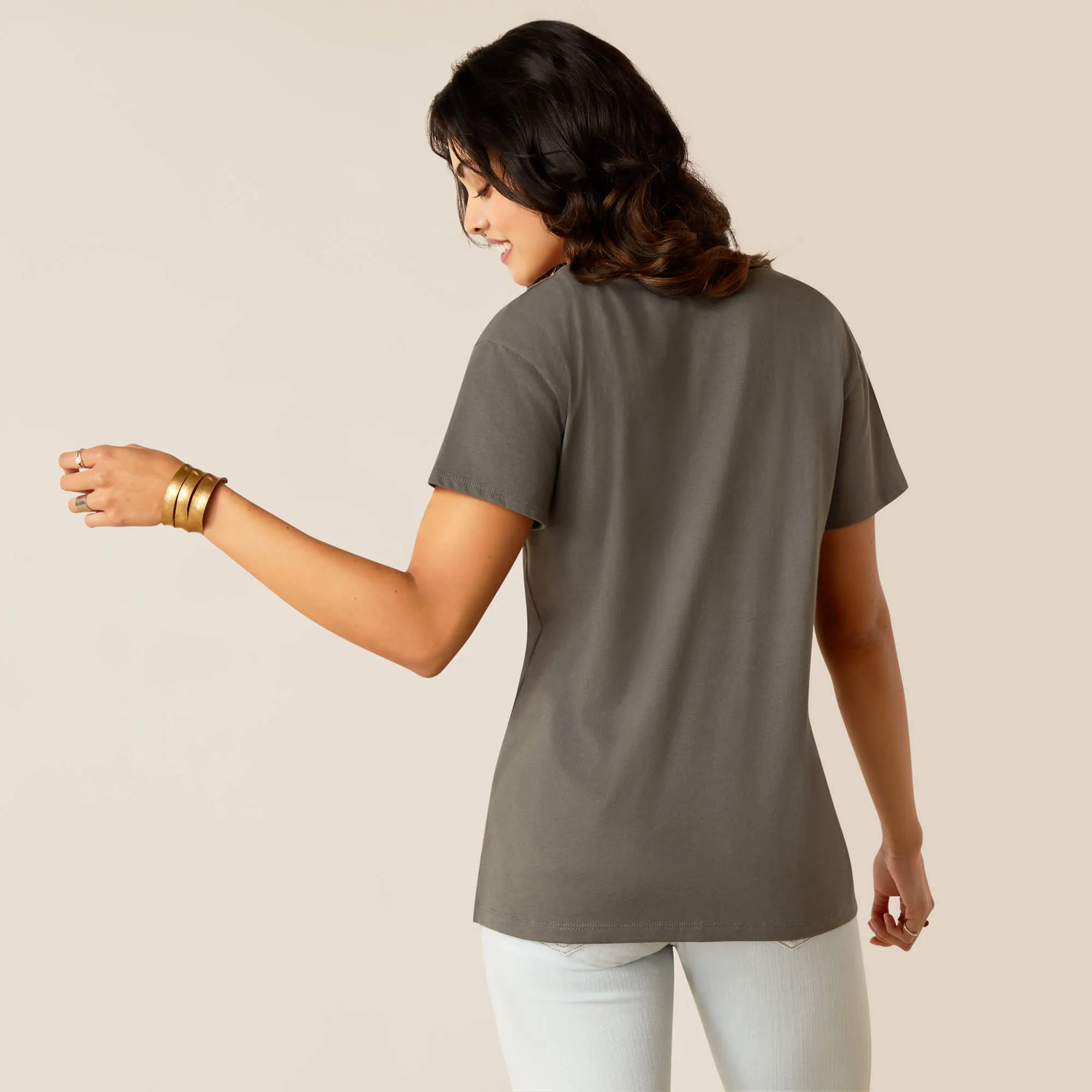 Ariat Women's Buckle Up T-Shirt in Graphite