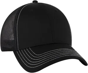 Ashen Fane 6 Panel Low Profile Contrast Vertical Mesh Back Snapback Hat
