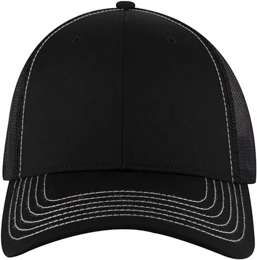 Ashen Fane 6 Panel Low Profile Contrast Vertical Mesh Back Snapback Hat