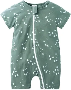 Baby Soft Short Sleeve Snap-Up Rompe One Piece Bodysuit Jumpsuit