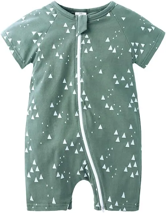 Baby Soft Short Sleeve Snap-Up Rompe One Piece Bodysuit Jumpsuit