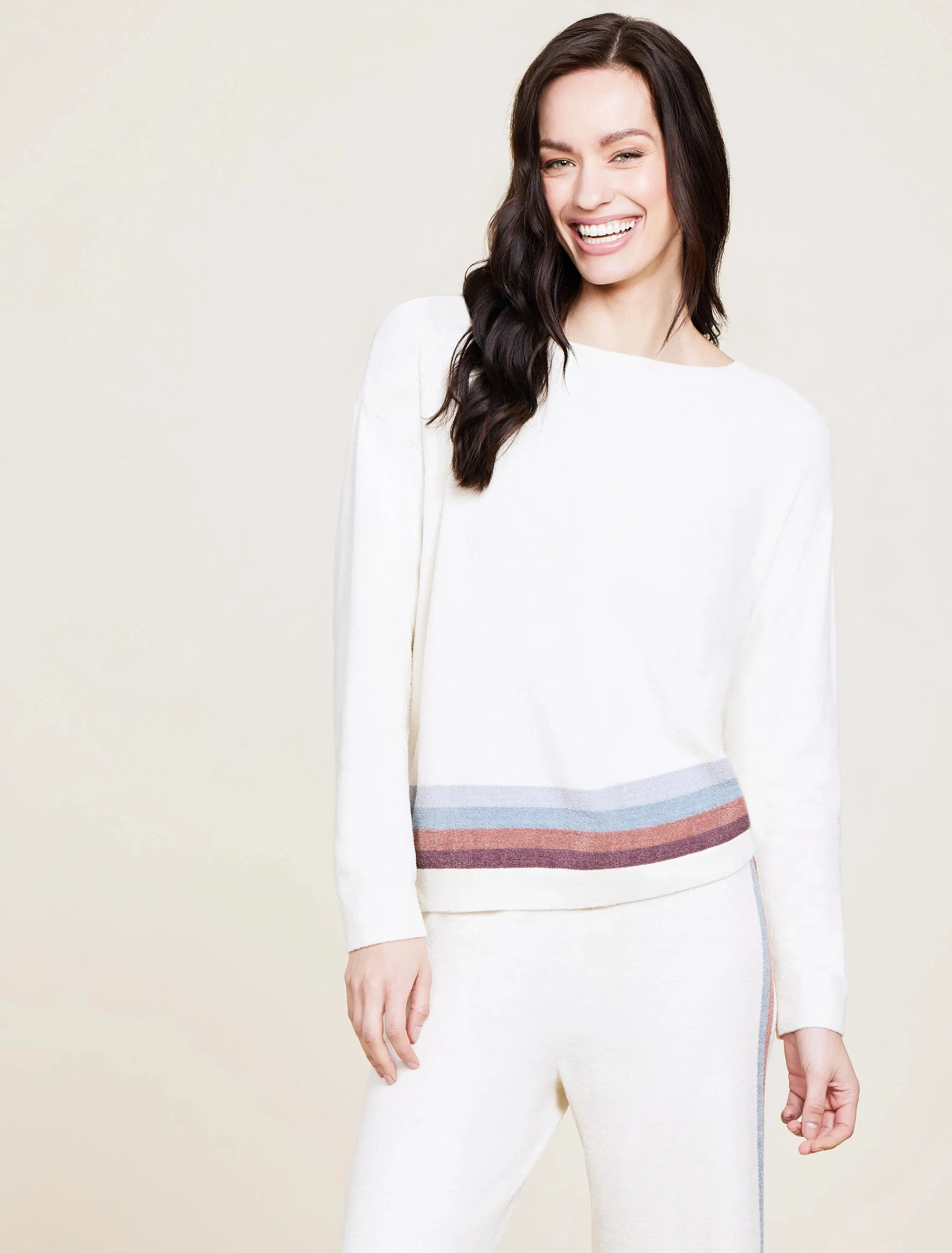 Barefoot Dreams CozyChic Ultra Lite® Multi Stripe Pullover