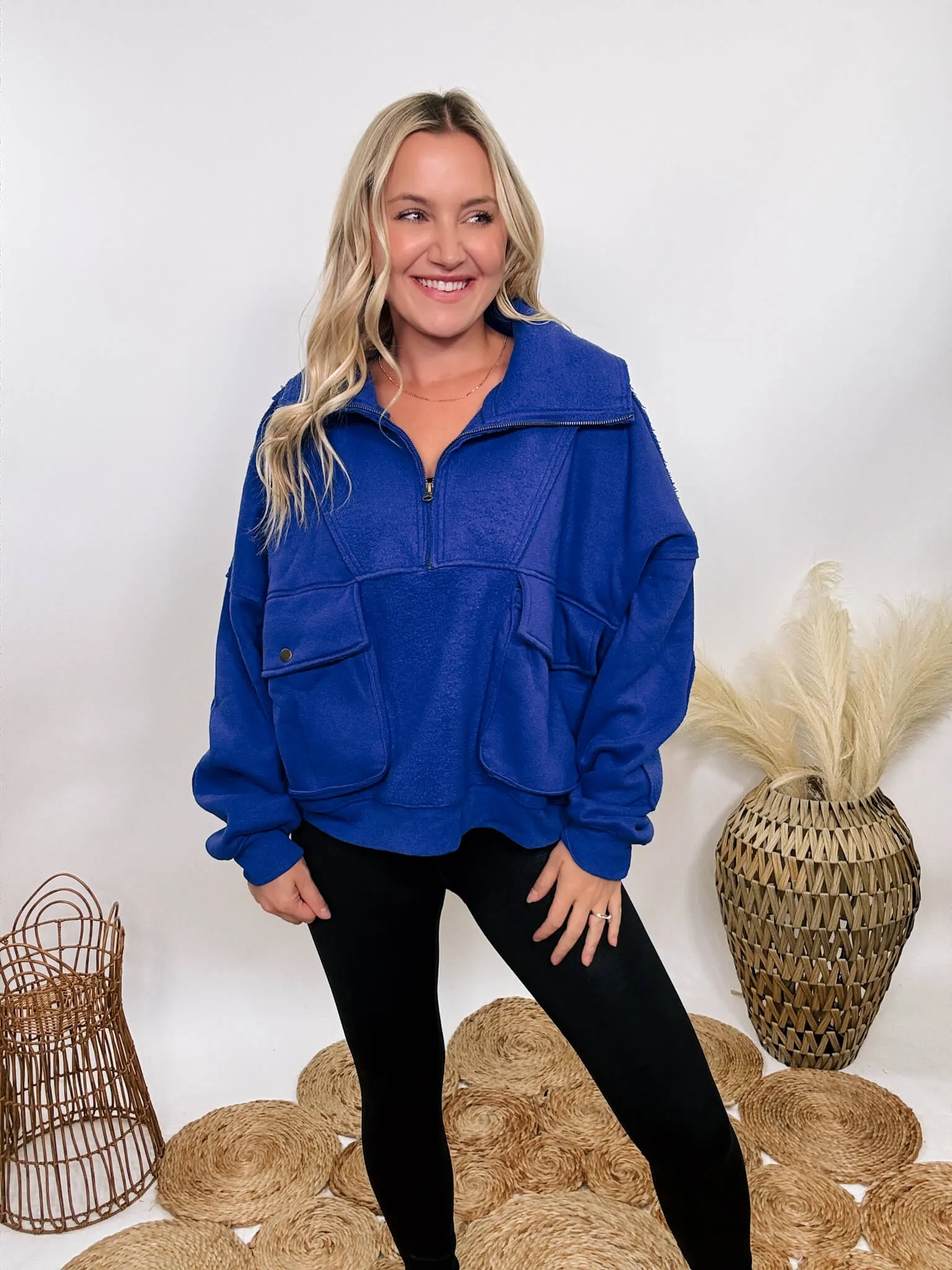 Blue Mineral Washed Cozy Sweatshirt