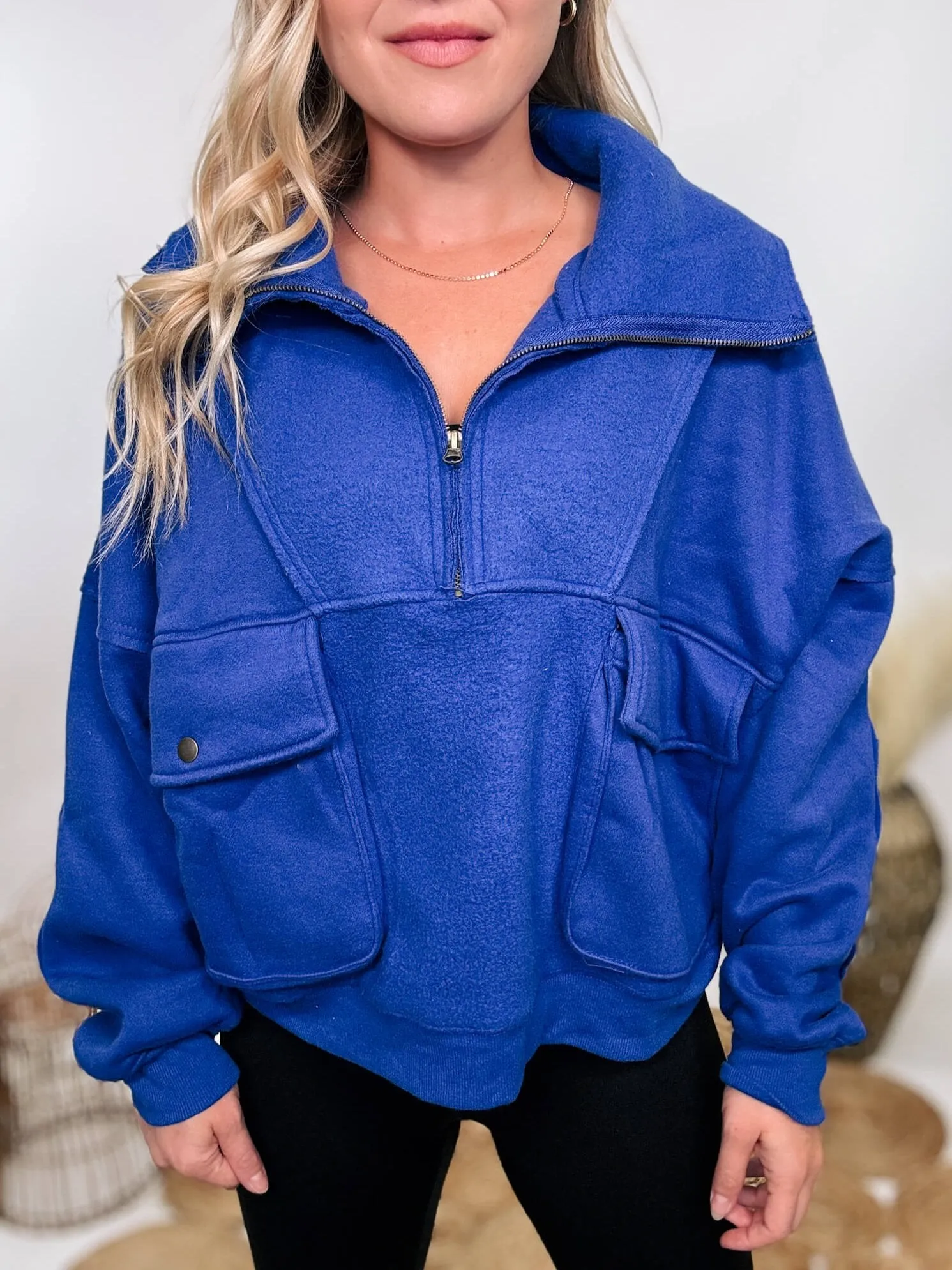 Blue Mineral Washed Cozy Sweatshirt