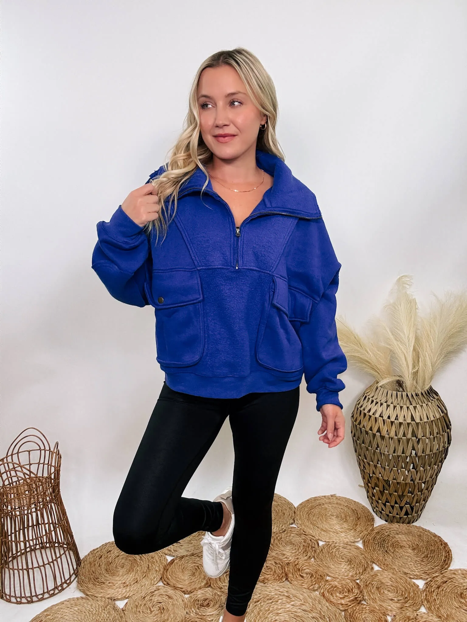 Blue Mineral Washed Cozy Sweatshirt