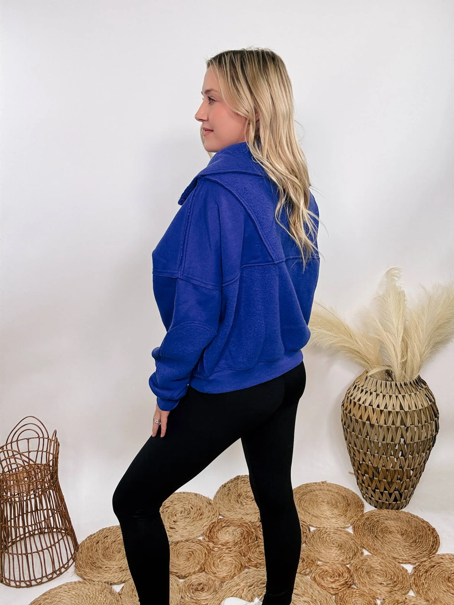 Blue Mineral Washed Cozy Sweatshirt