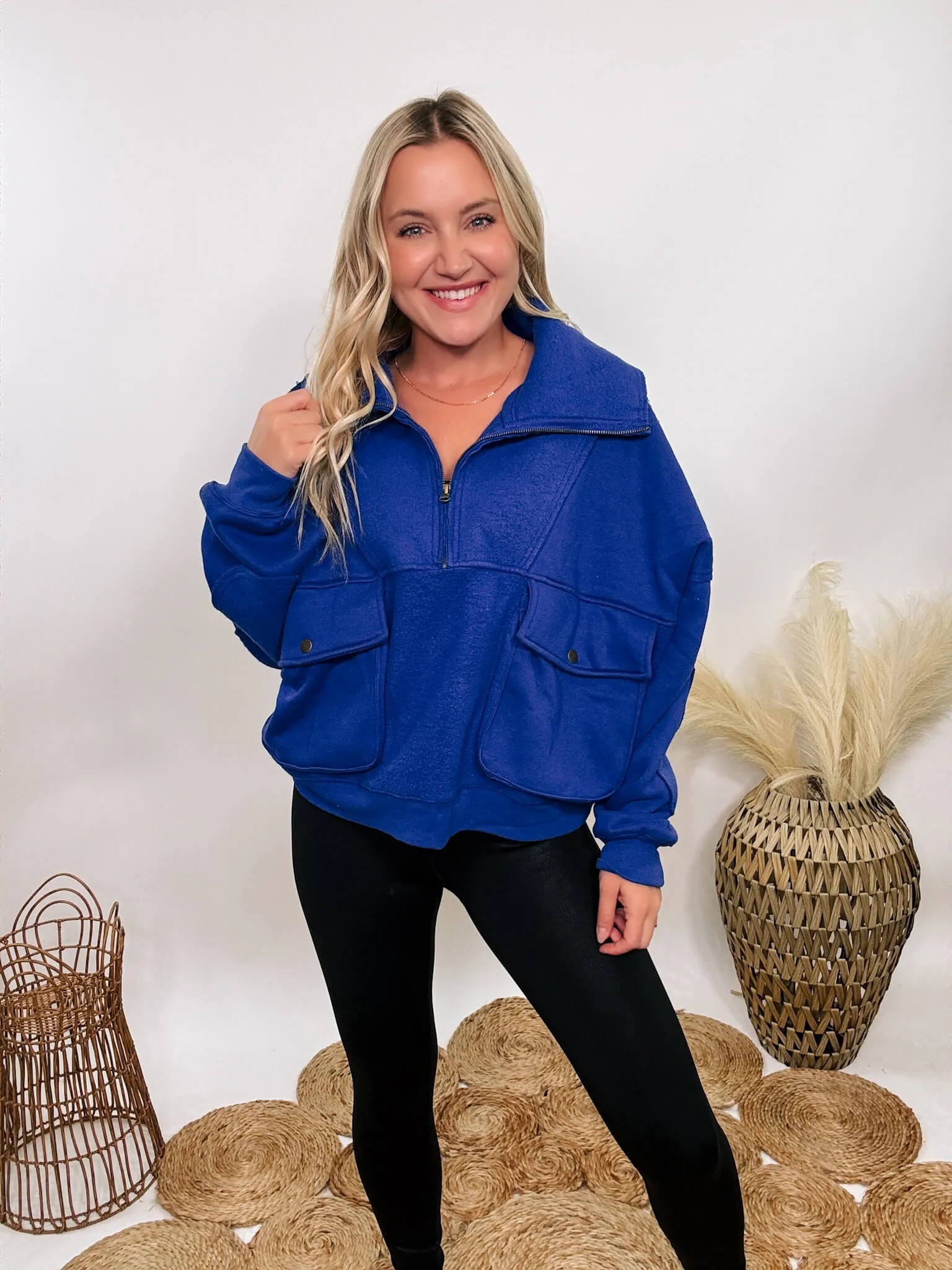 Blue Mineral Washed Cozy Sweatshirt