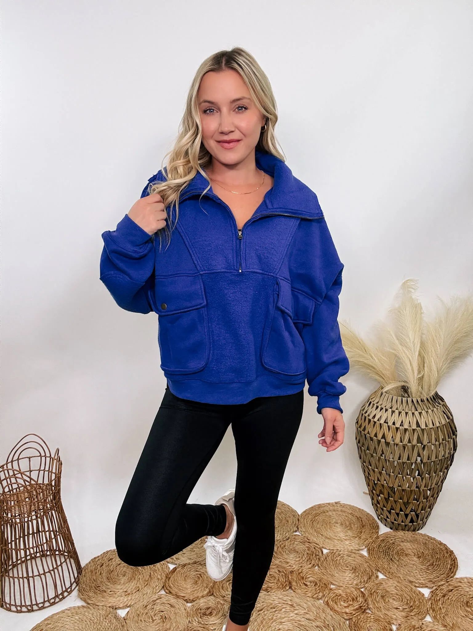 Blue Mineral Washed Cozy Sweatshirt