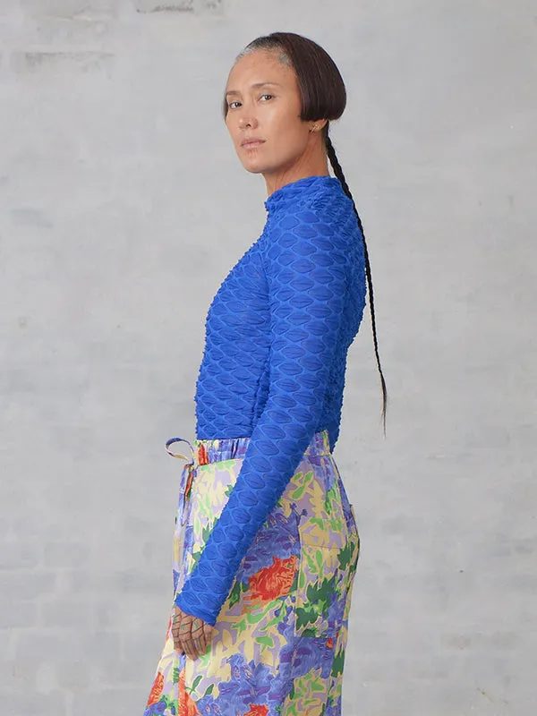 Bubble Wrap Turtleneck - Web Blue