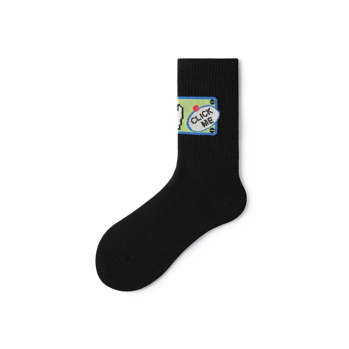 Click Me All-season Unisex 5pcs Crew Socks Set