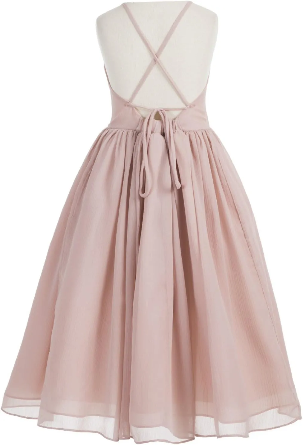 Criss Cross Chiffon Formal Flower Girl Dresses Junior Bridesmaid Dress Reception Dress