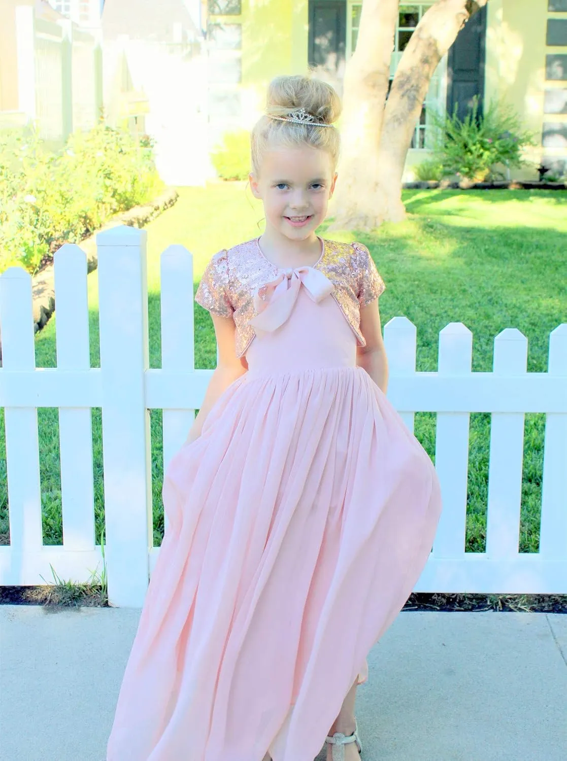 Criss Cross Chiffon Formal Flower Girl Dresses Junior Bridesmaid Dress Reception Dress