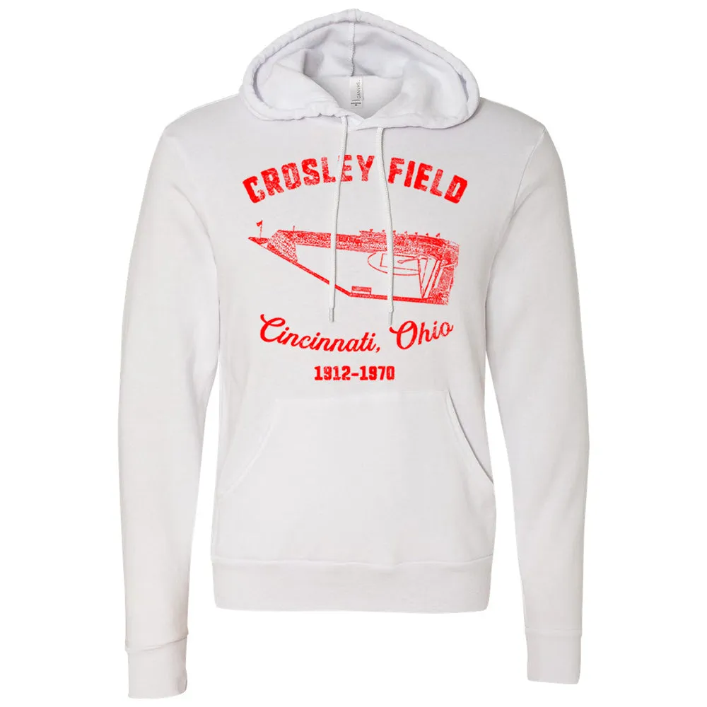 Crosley Field Pullover Hoodie | Crosley Field White Red Print Pullover Hoodie
