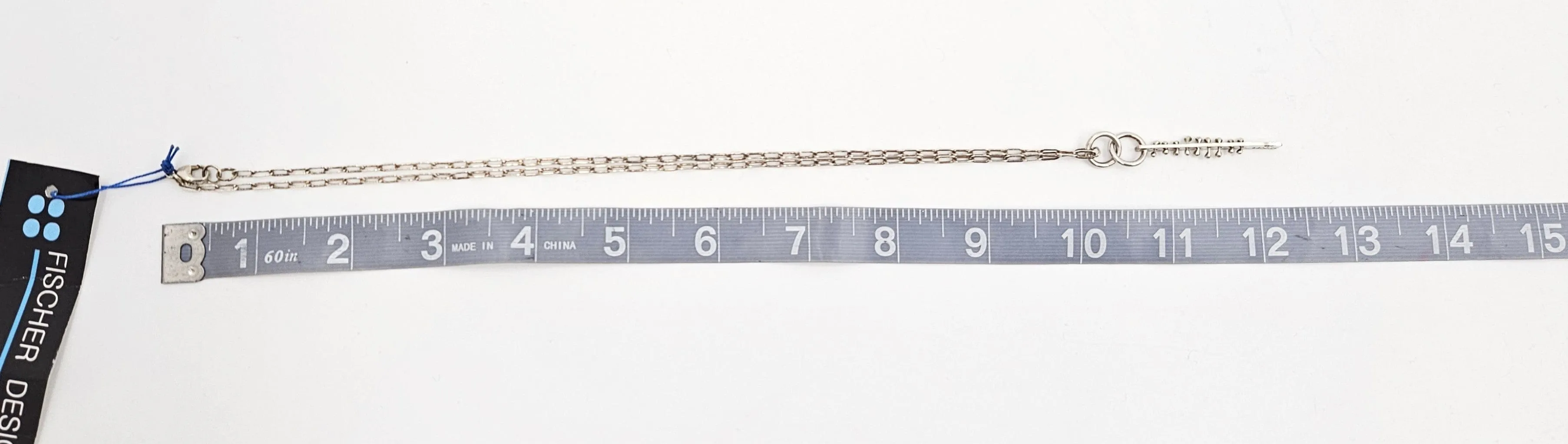 Designer Susan Fischer Hayes "Silver Diamonds" Sterling Kinetic Necklace NWT