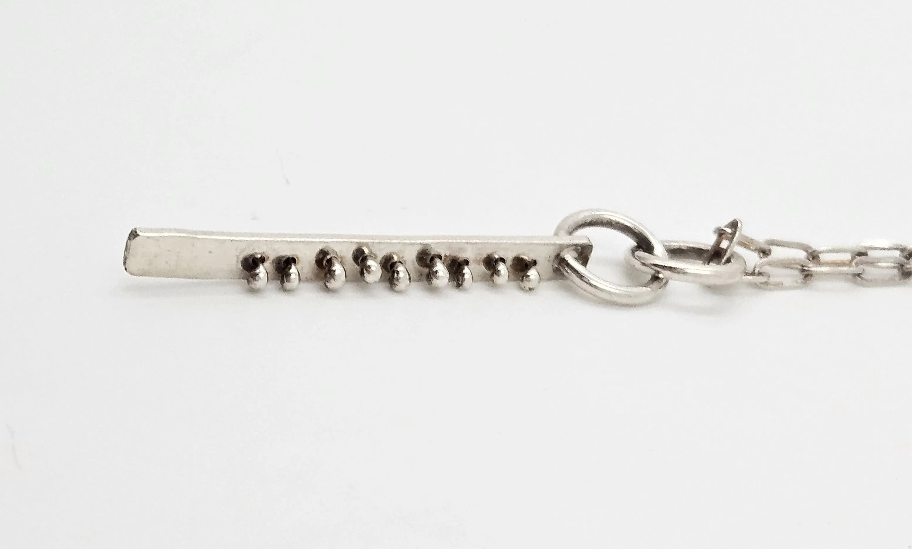 Designer Susan Fischer Hayes "Silver Diamonds" Sterling Kinetic Necklace NWT