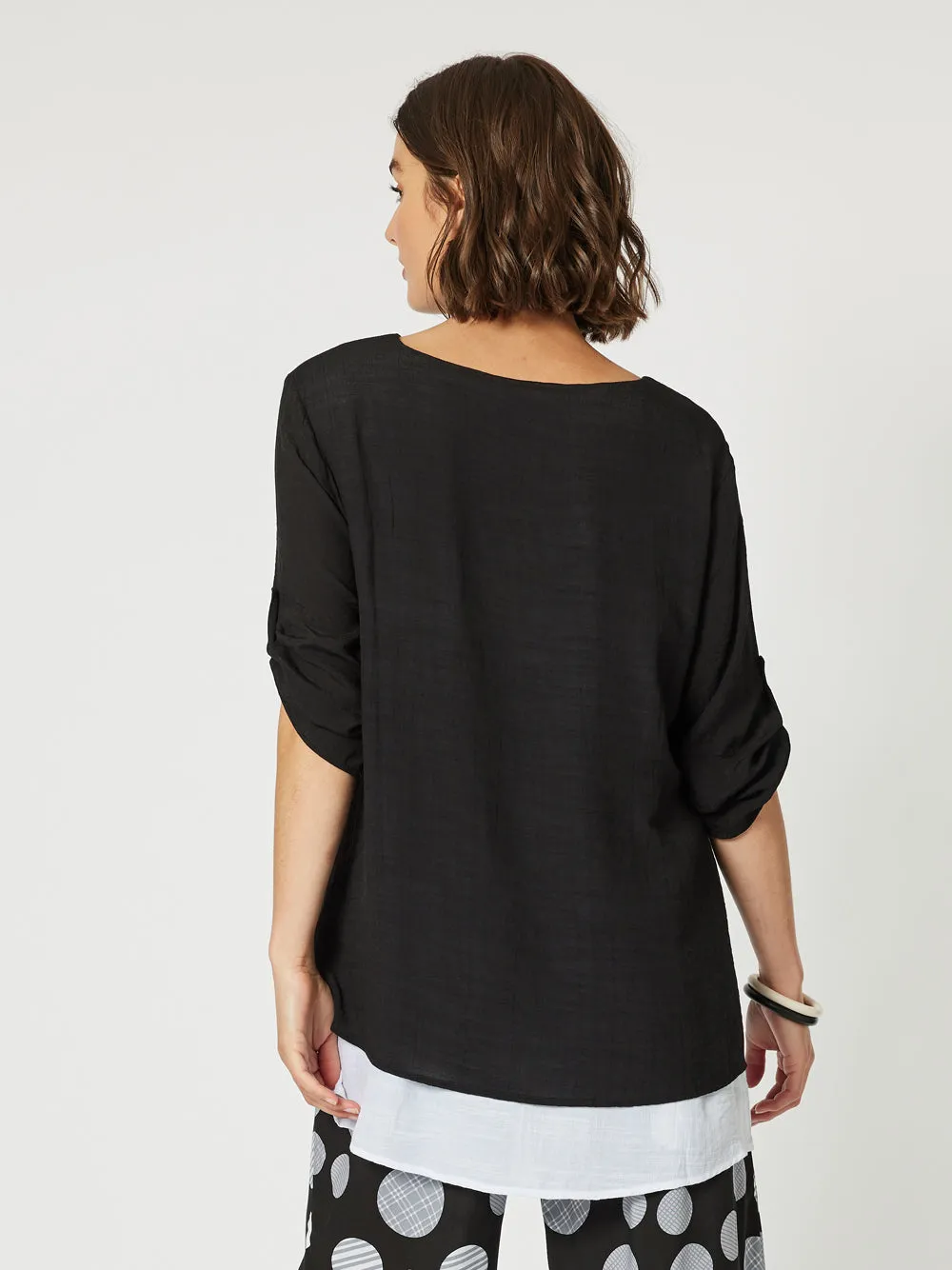 Eclipse Layered Top - Black
