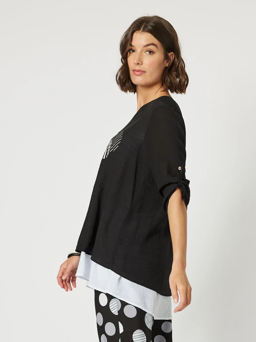 Eclipse Layered Top - Black