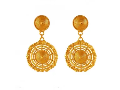 Finely Crafted 22k Jewellery Set With Designer Round Drop