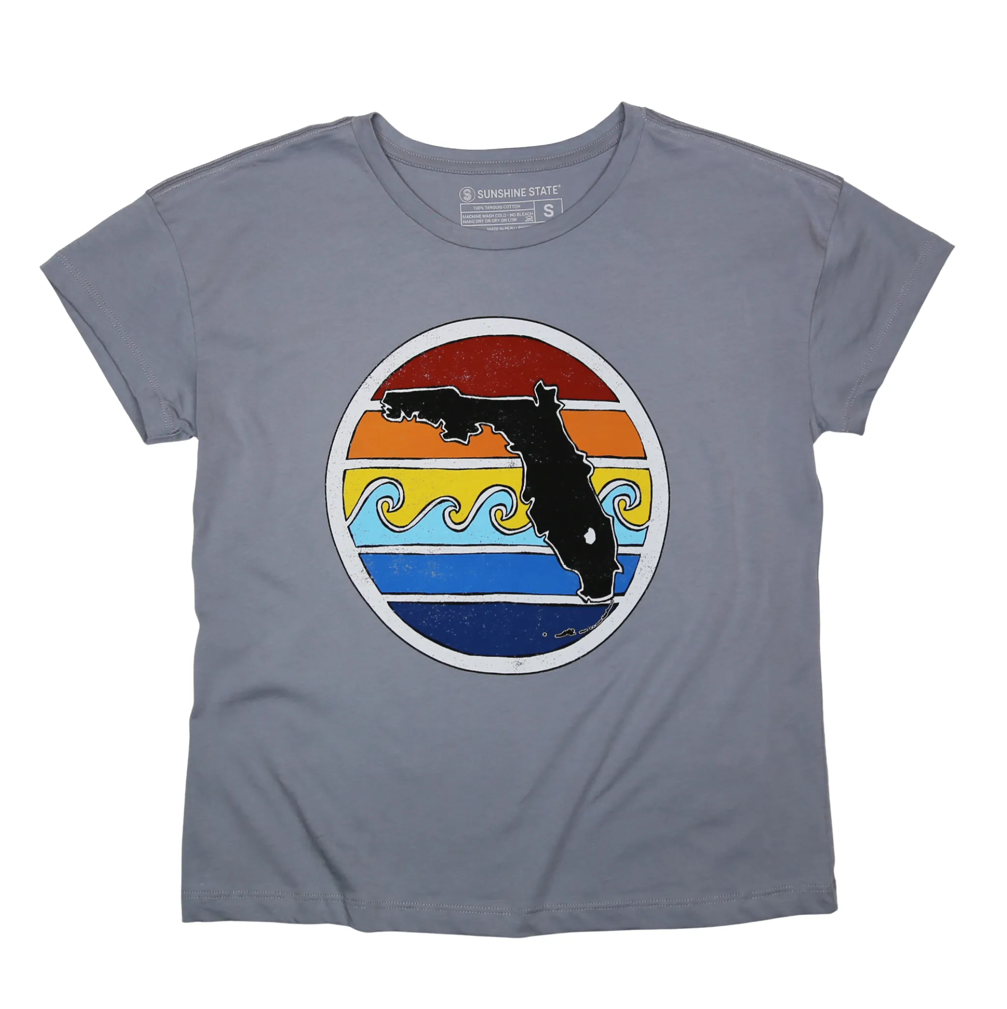 FL SUNSET RELAXED FIT TEE - GREY