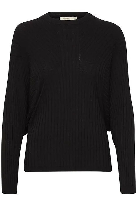 Fransa Malia Pullover in Black