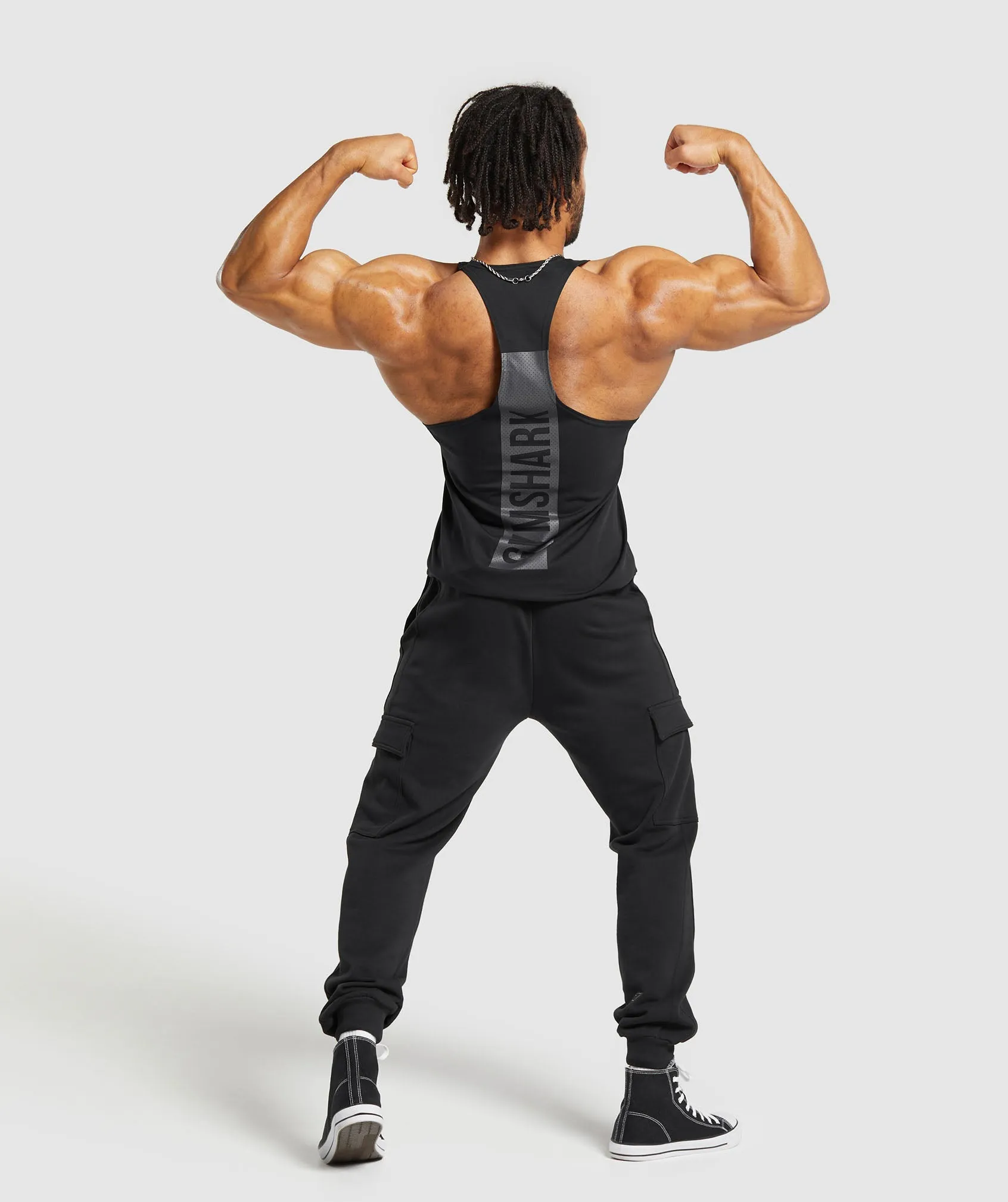 Gymshark Bold Stringer - Black/Onyx Grey