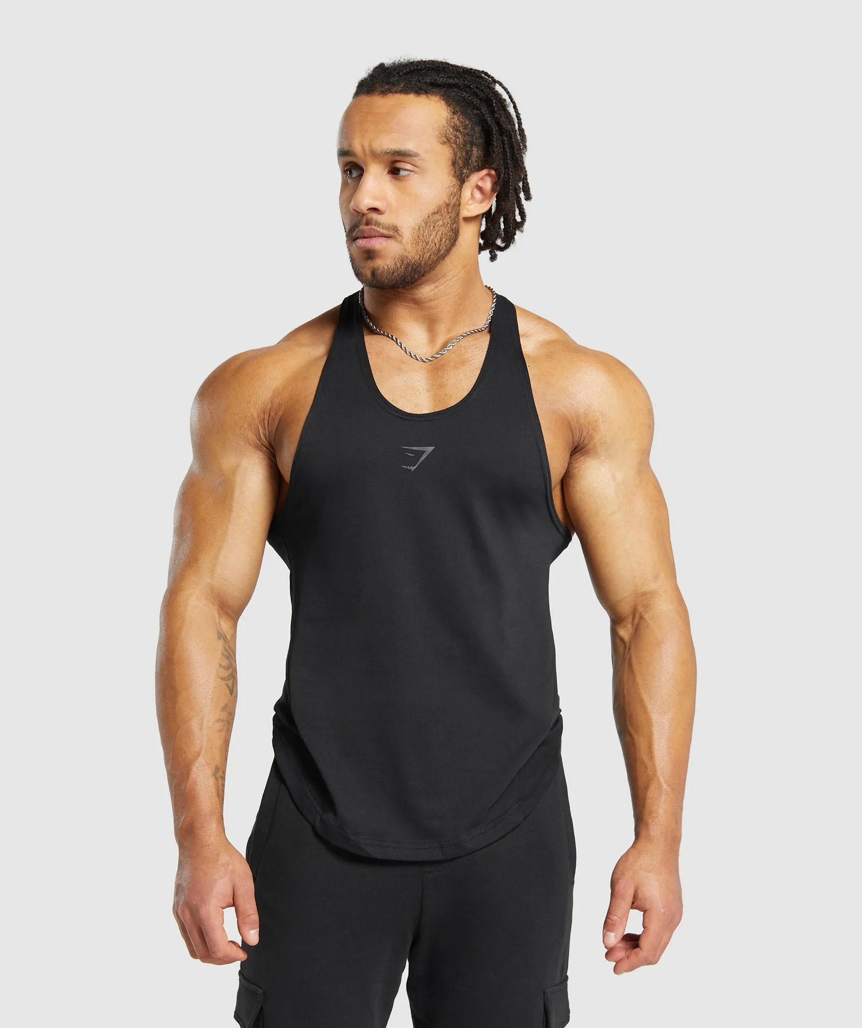 Gymshark Bold Stringer - Black/Onyx Grey