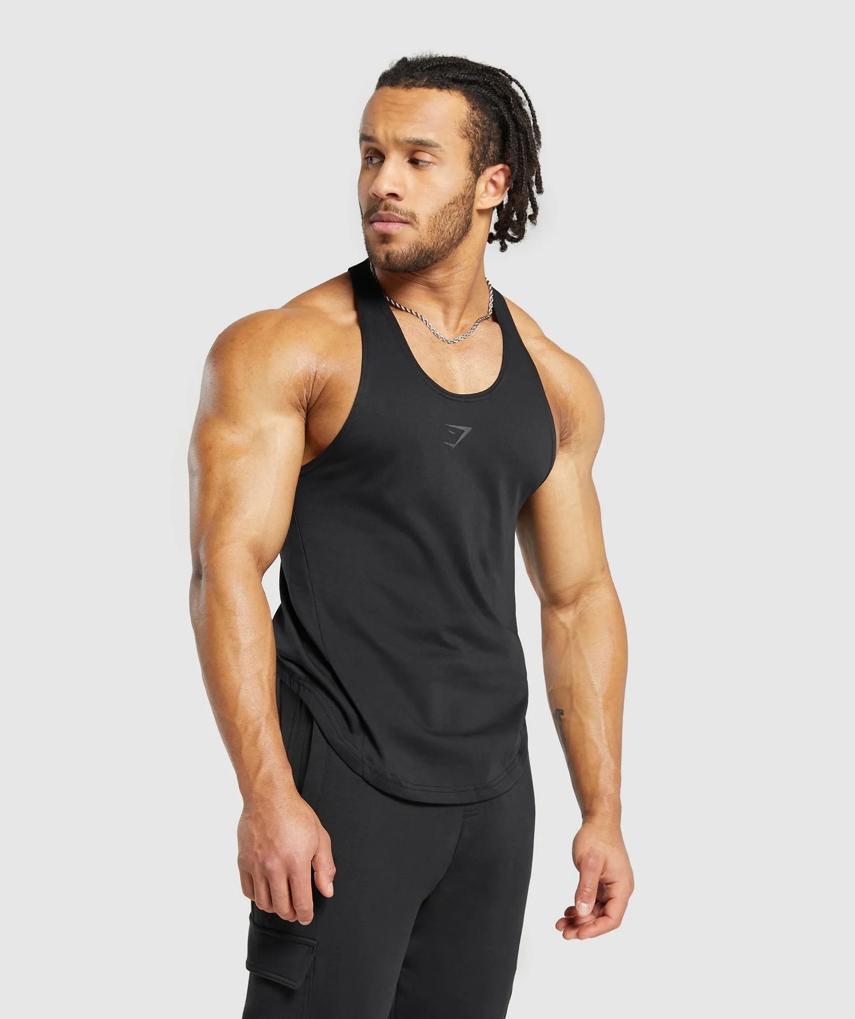 Gymshark Bold Stringer - Black/Onyx Grey