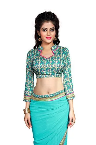 Indianbeauty Women's Chiffon Saree (AS1237_Light Blue_Free Size)