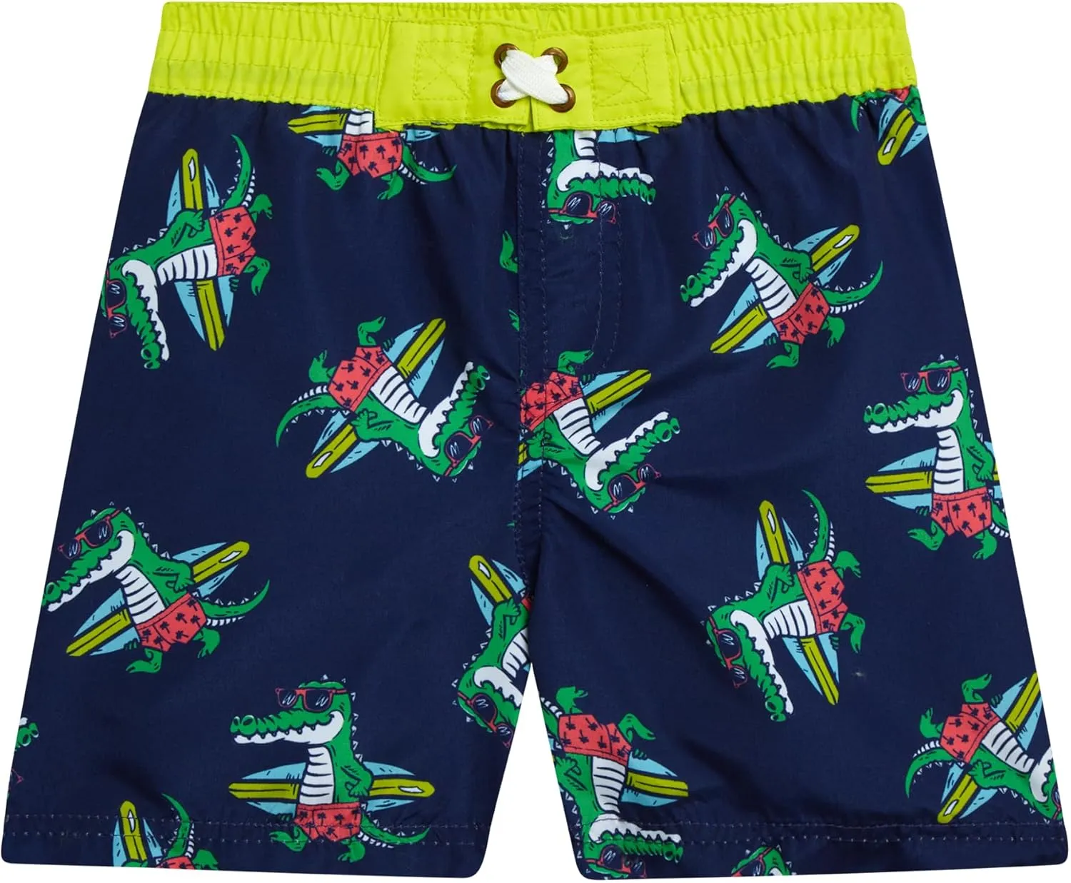 Little Boys Rash Guard Swim Set - 4-Piece Swim Shirt and Bathing Suit Trunks Set (2T-7)