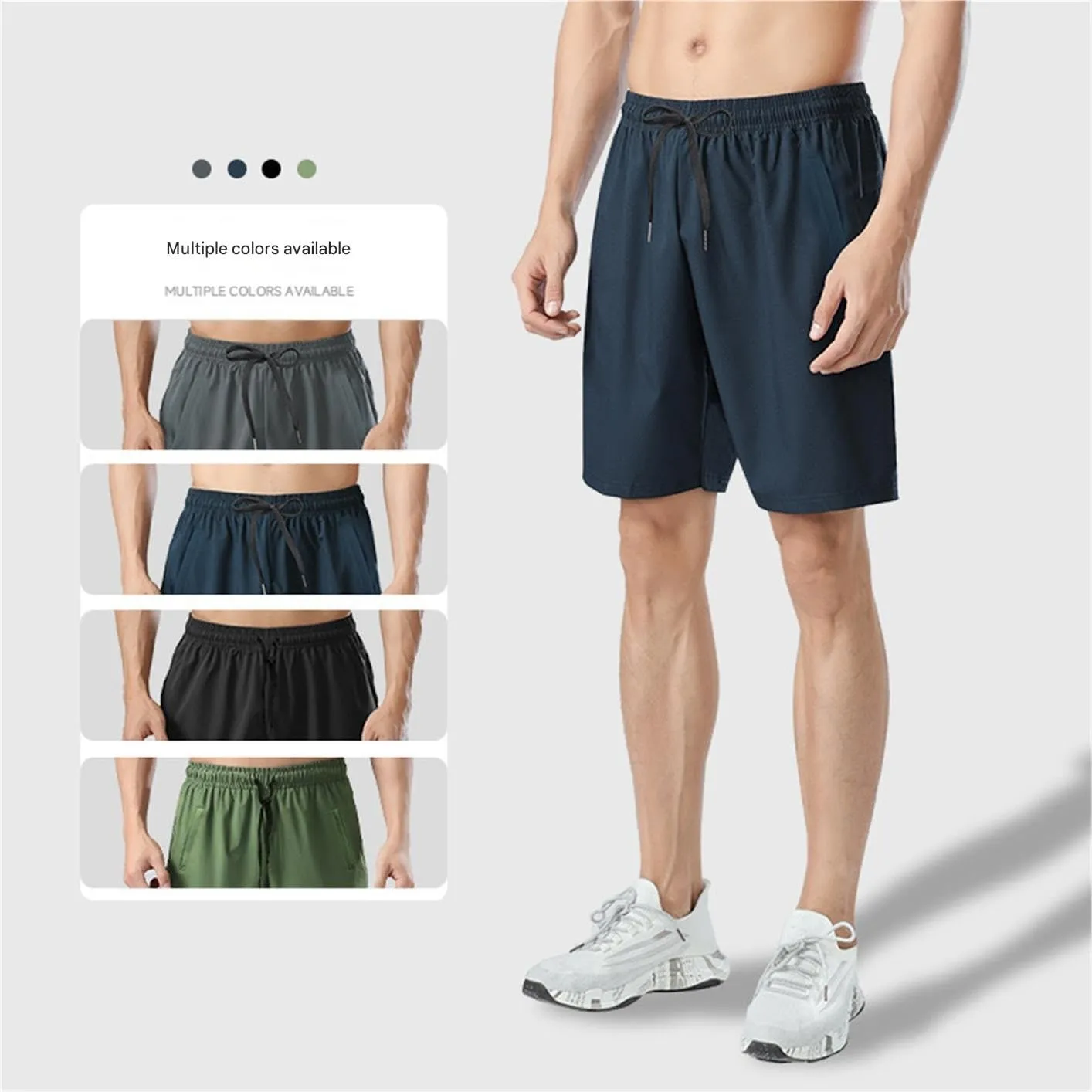 Men's 5-Inch Quick-Dry Workout Shorts - Lightweight Gym Running Shorts with Pockets, Moisture Wickin Shorts with Phone Pocket(Black,Medium)