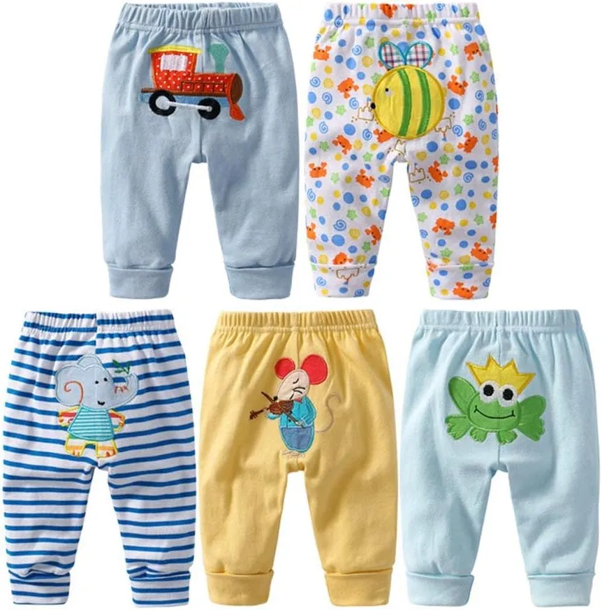 Monvecle Unisex Baby Multi Pieces Newborn to Toddler Cotton Long Pants Shorts Gift Sets