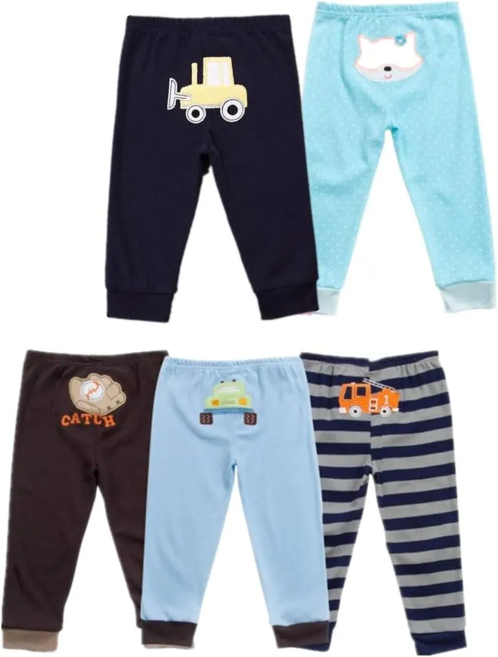 Monvecle Unisex Baby Multi Pieces Newborn to Toddler Cotton Long Pants Shorts Gift Sets