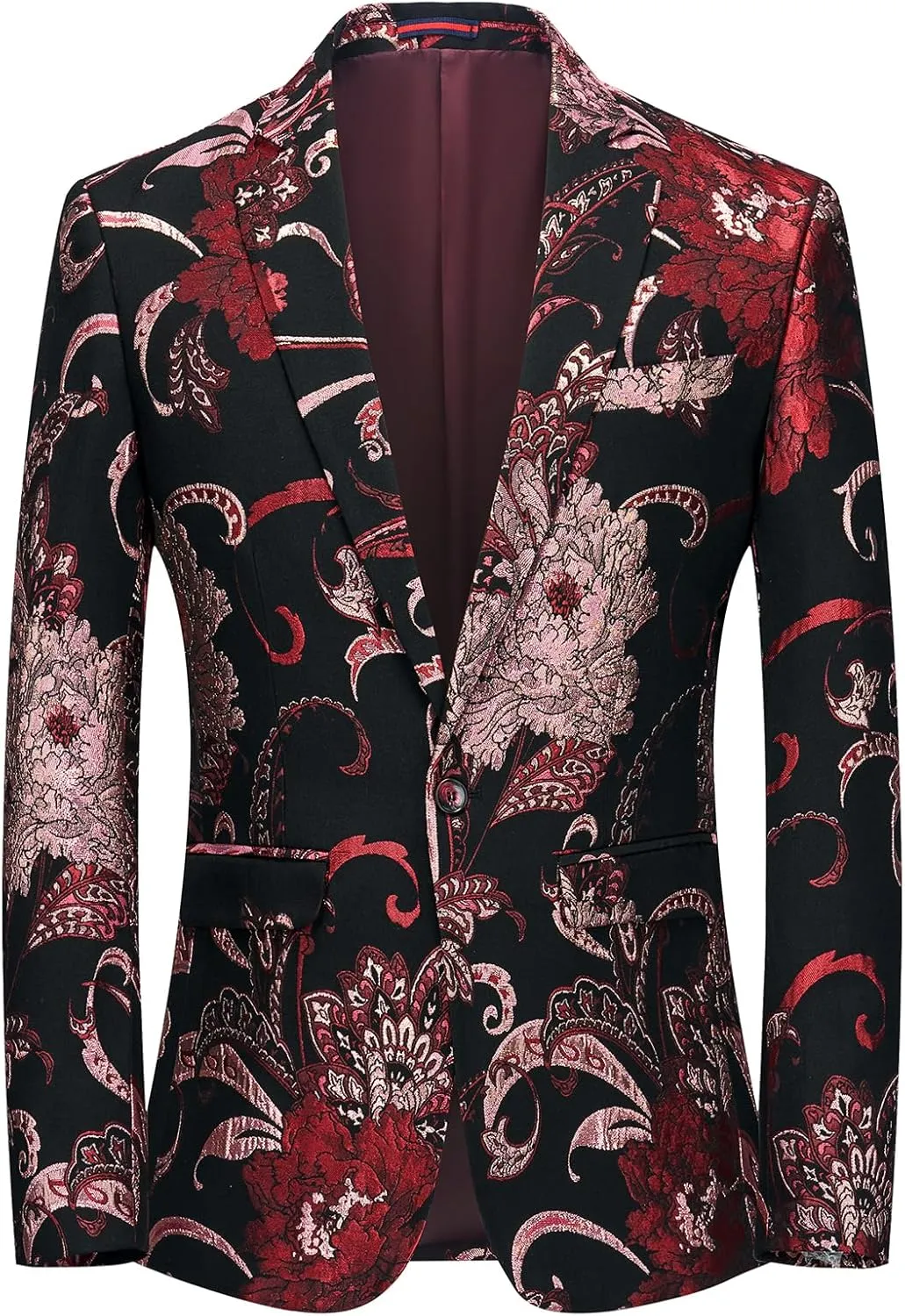 Rogers & Morris Blazer for Men Casual Slim fit Suit Jacket Dress Party Floral Men's Sport Coat Chaqueta de Traje para Hombre