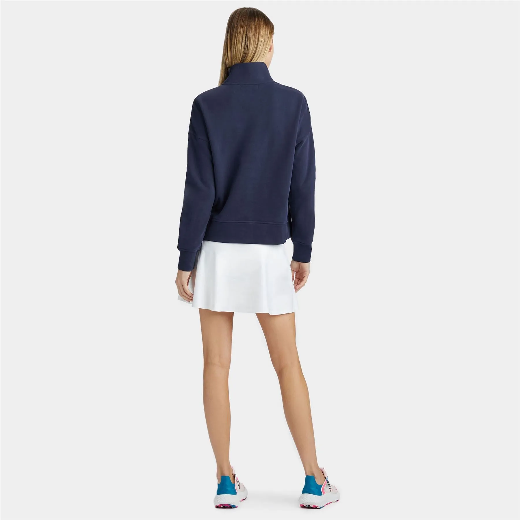 Womens I Hate Golf French Terry Quarter Zip Boxy Pullover Twilight - SS24