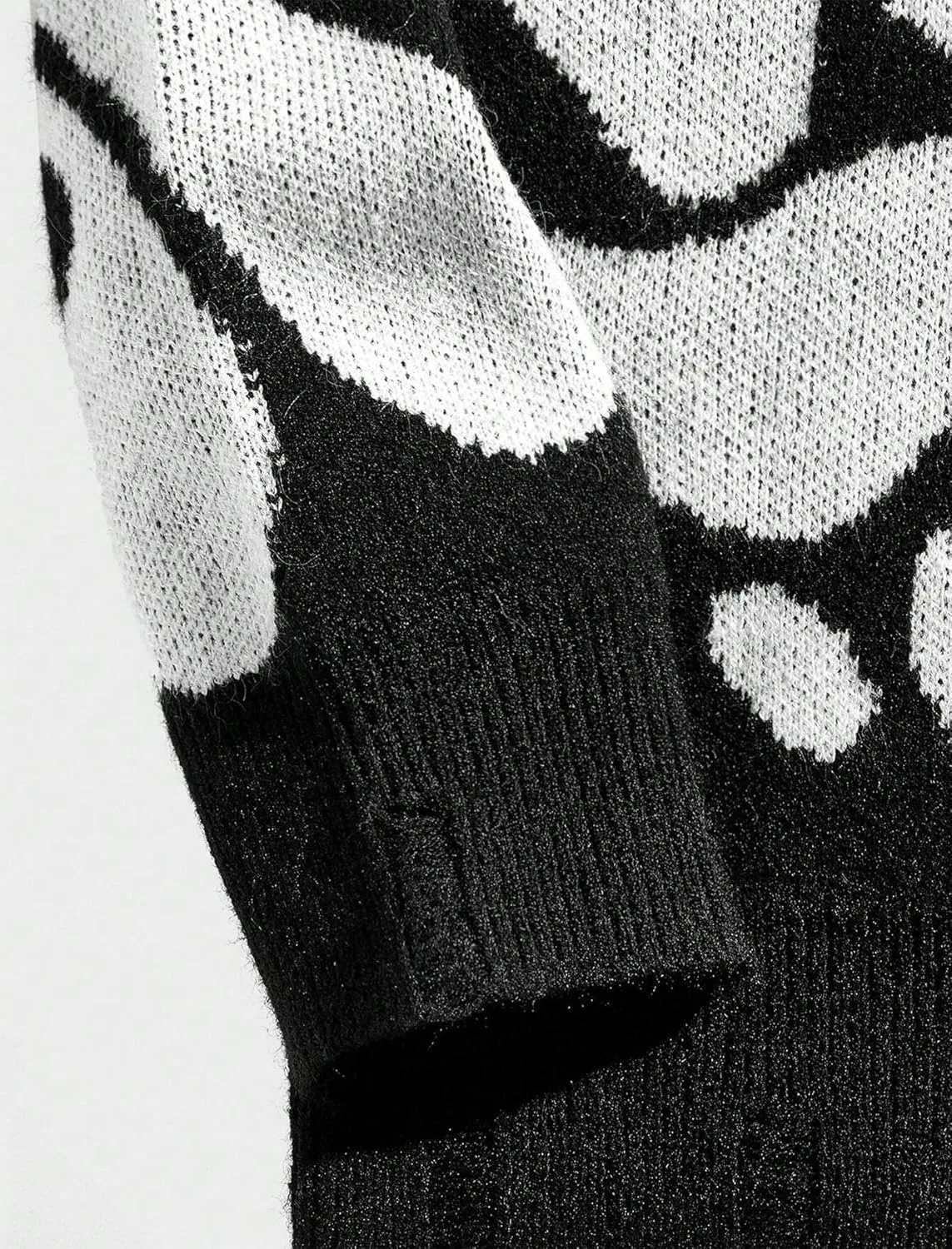 ZAFUL Men's Oversized Sweater Long Sleeve Crewneck Y2K Graphic Color Block Casual Knitted Pullover Sweater